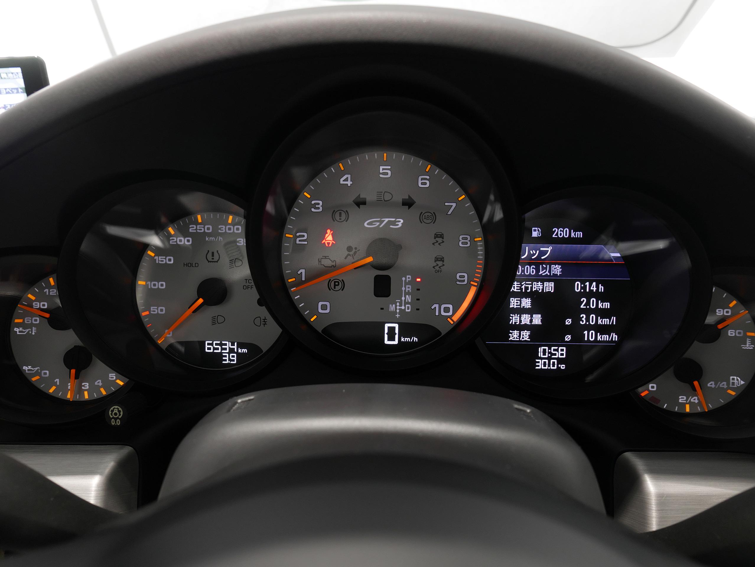 ポルシェ 911 GT3 クラブスポーツ 991.2 インストルメントパネル